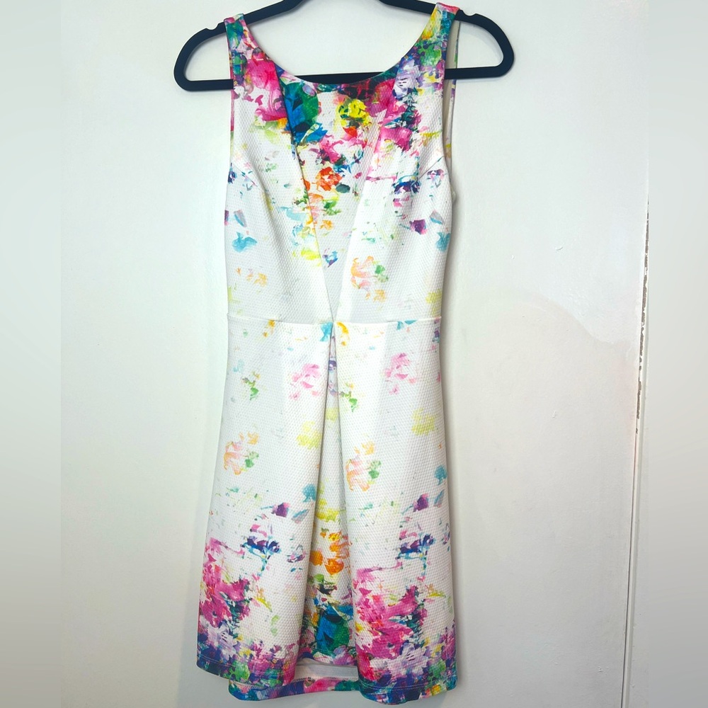 Cute floral Promod open back dress size US 4 EUR 36/38 S